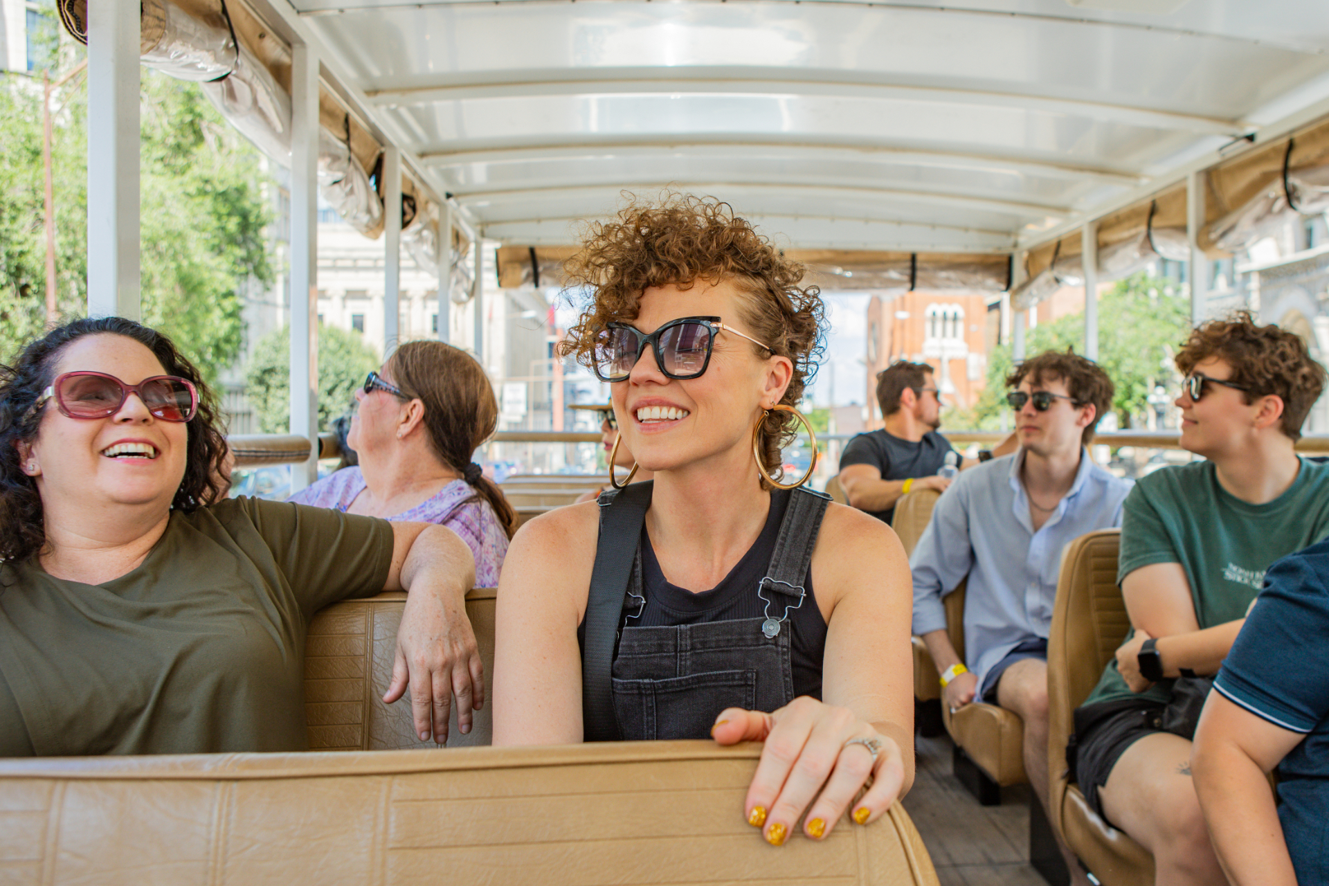 Woman on shuttle